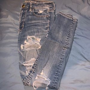 Ae high rise ripped jeggings